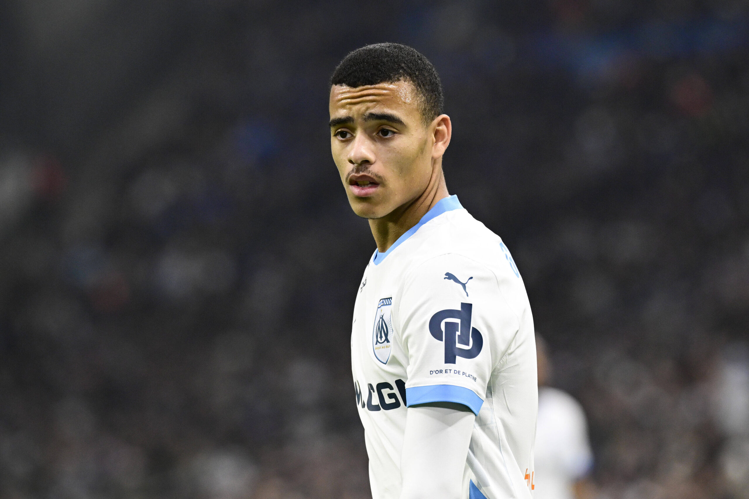 L Olympique de Marseille recoit Le Havre Athletic Club Ã l Orange VÃ lodrome dans le cadre de la 16e journÃ e de Ligue 1 Mcdonald s. Mason Greenwood OM MarseilleFrance / IMAGO / PsnewZ