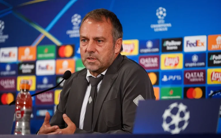 Barcelona manager Hansi Flick in Champions League press confernece